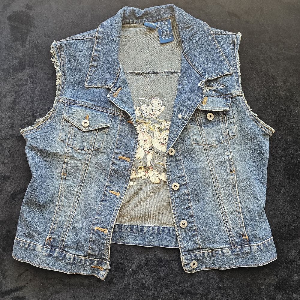 Vintage Disney Seven Dwarves Denim Vest